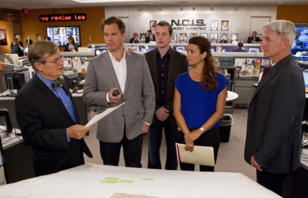 David McCallum, Michael Weatherly, Sean Murray, Cote de Pablo, Mark Harmon in NCIS