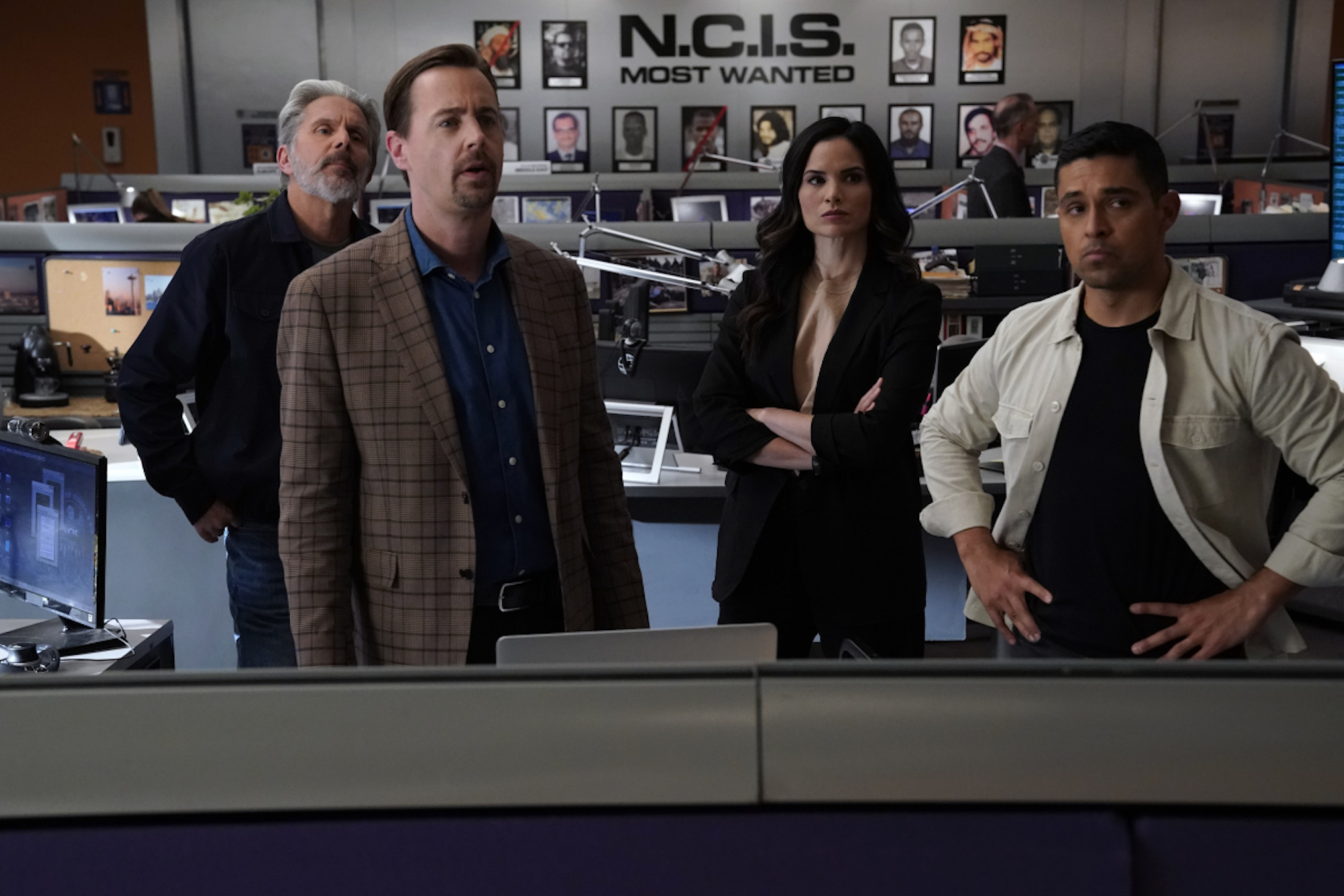 Gary Cole, Sean Murray, Katrina Law, Wilmer Valderrama in NCIS