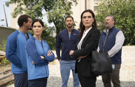 Alejandro Hernandez, Janet Montgomery, Ryan Eggold, Michelle Forbes, Tyler Labine in New Amsterdam