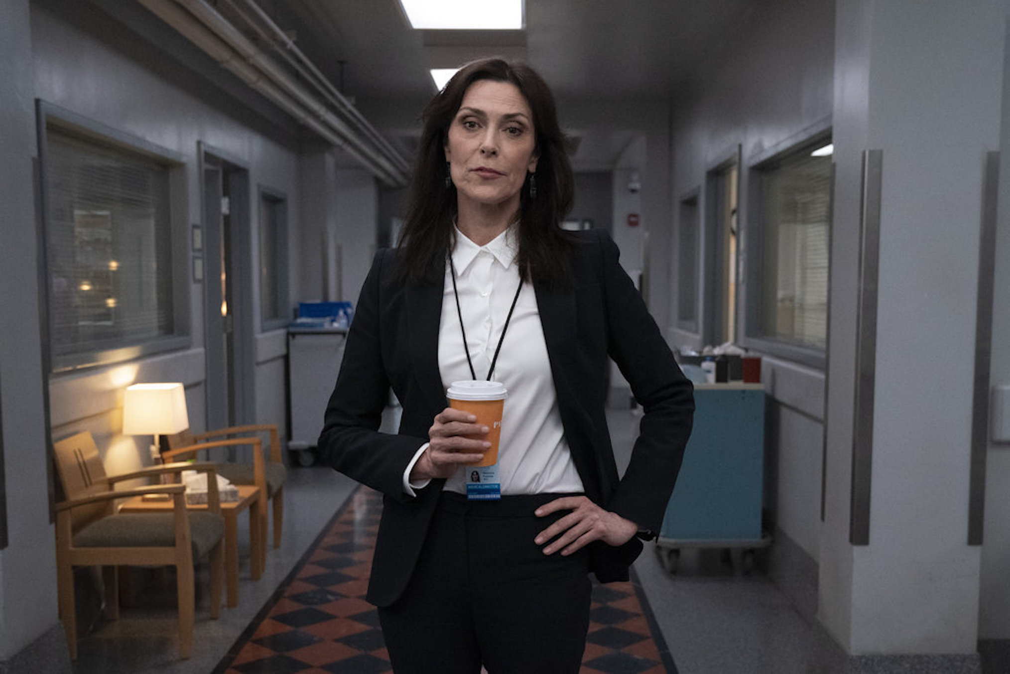 Michelle Forbes as Dr. Veronica Fuentes in New Amsterdam