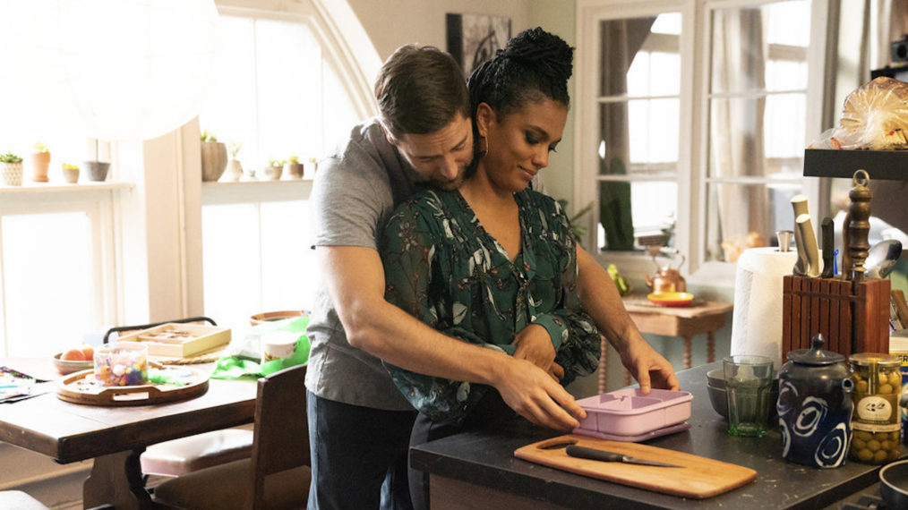 Ryan Eggold as Dr. Max Goodwin, Freema Agyeman as Dr. Helen Sharpe in New Amsterdam