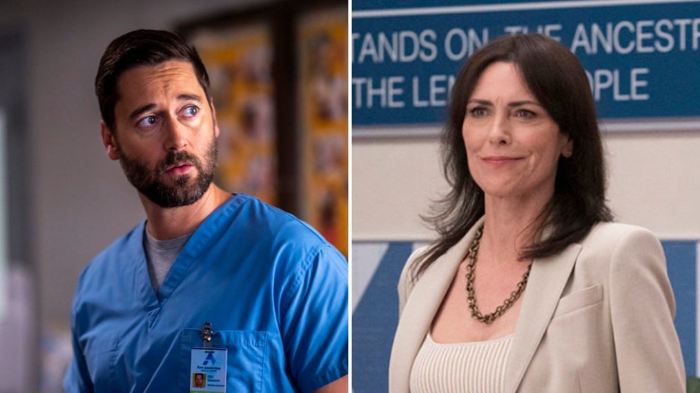 Ryan Eggold as Max, Michelle Forbes as Veronica in New Amsterdam