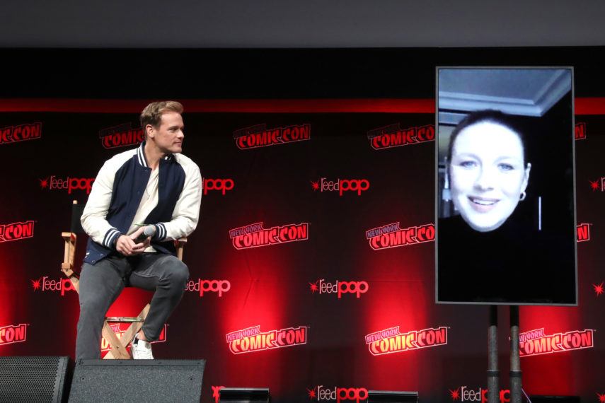 Outlander New York Comic Con 2021 Sam Heughan and Caitriona Balfe 