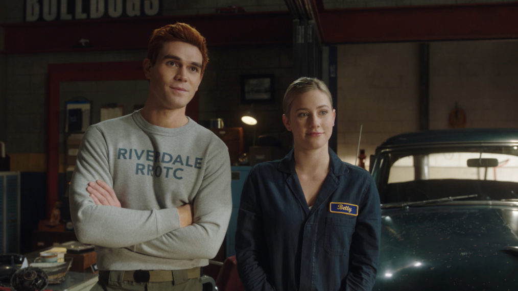 KJ Apa as Archie, Lili Reinhart as Betty in Riverdale