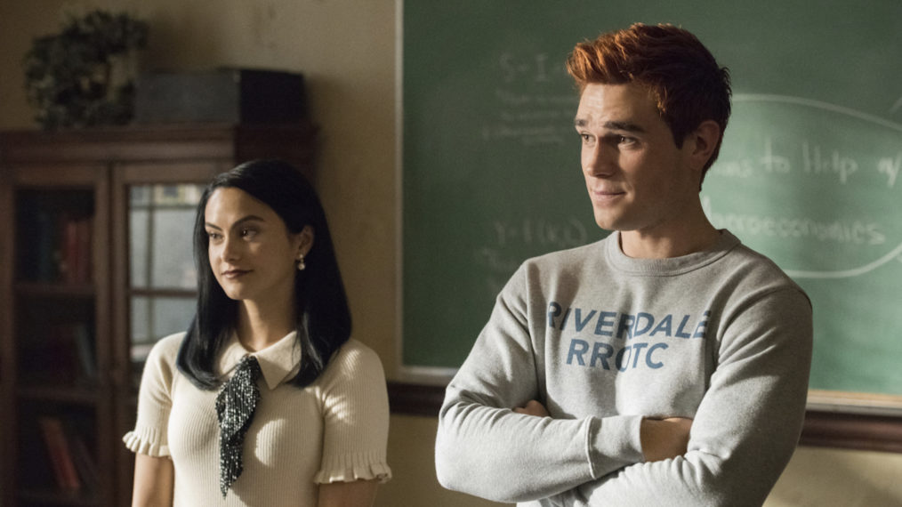 Camila Mendes as Veronica, KJ Apa as Archie in Riverdale