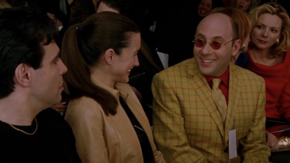 Anthony, Charlotte, and Stanford at fashion show in Sex and the City