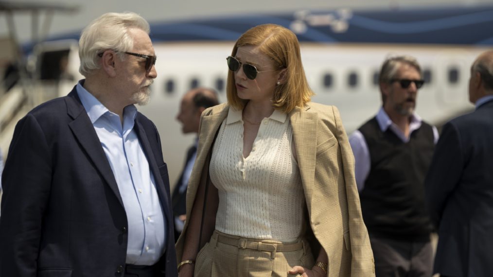 Succession Season 3 Brian Cox and Sarah Snook as Logan and Shiv Roy