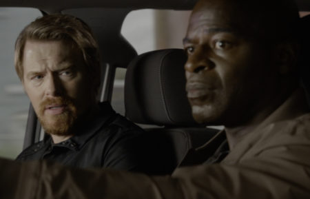 Diego Klattenhoff as Ressler, Hisham Tawfiq as Dembe in The Blacklist