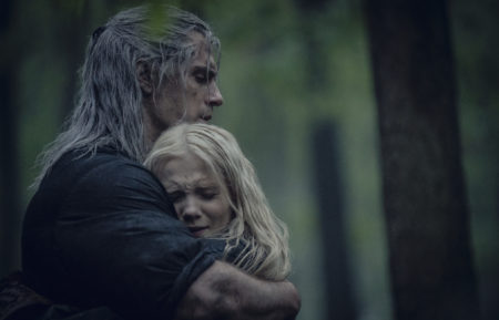 Henry Cavill and Freya Allan in The Witcher