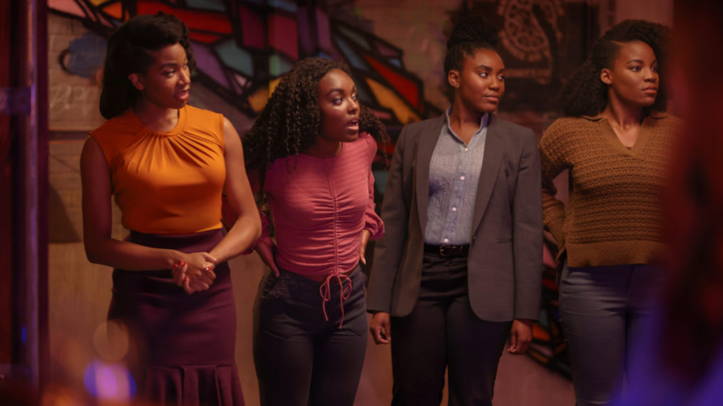 Jaye Ladymore as Claudette, Khailah Johnson as Ladonna, Ireon Roach as Keisha and Brittany Adebumola as Shanice in 4400