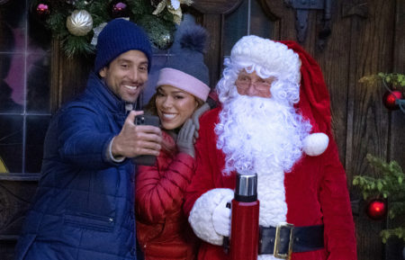 Adam Rodriguez and Jessica Camacho in A Christmas Proposal