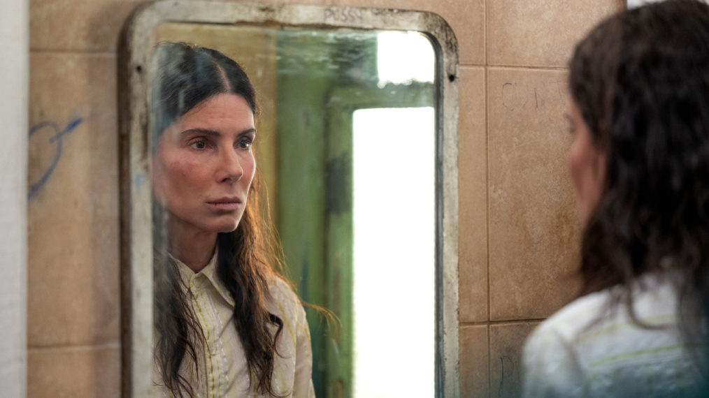 Sandra Bullock looking in the mirror in The Unforgivable