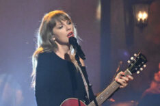 Taylor Swift during her 10-minute long performance of 'All Too Well' on Saturday Night Live.