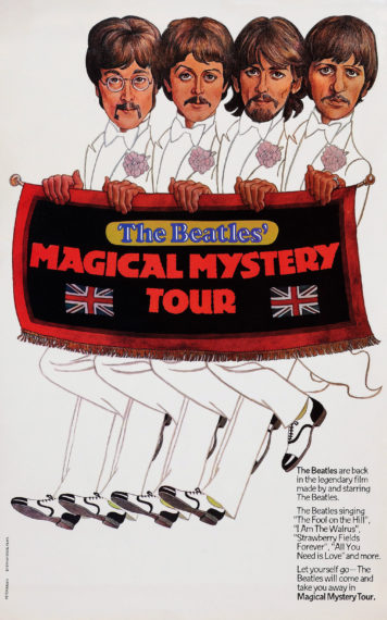 John Lennon, Paul McCartney, George Harrison, Ringo Starr in Magical Mystery Tour