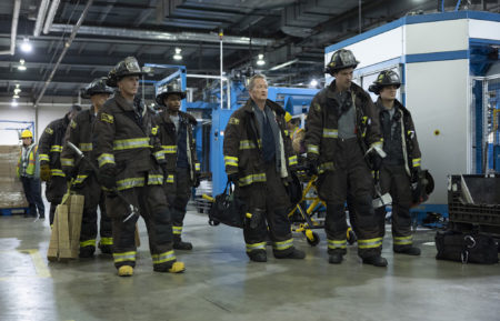 David Eigenberg, Daniel Kyri, Christian Stolte, Brett Dalton in Chicago Fire