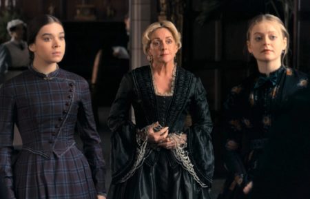 Hailee Steinfeld, Jane Krakowski, and Anna Baryshnikov in Dickinson Season 3