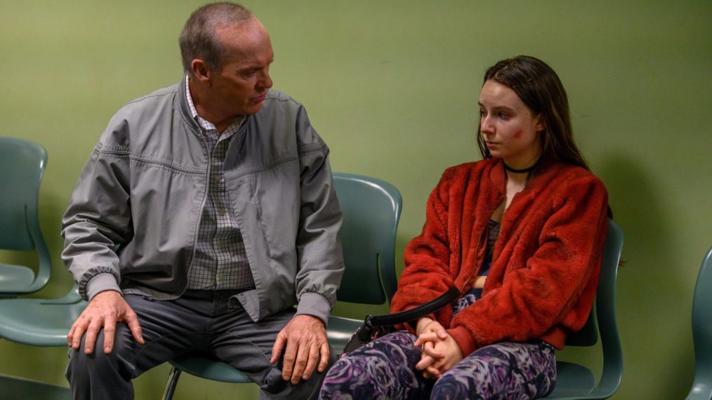 Michael Keaton and Kaitlyn Dever in Dopesick on Hulu