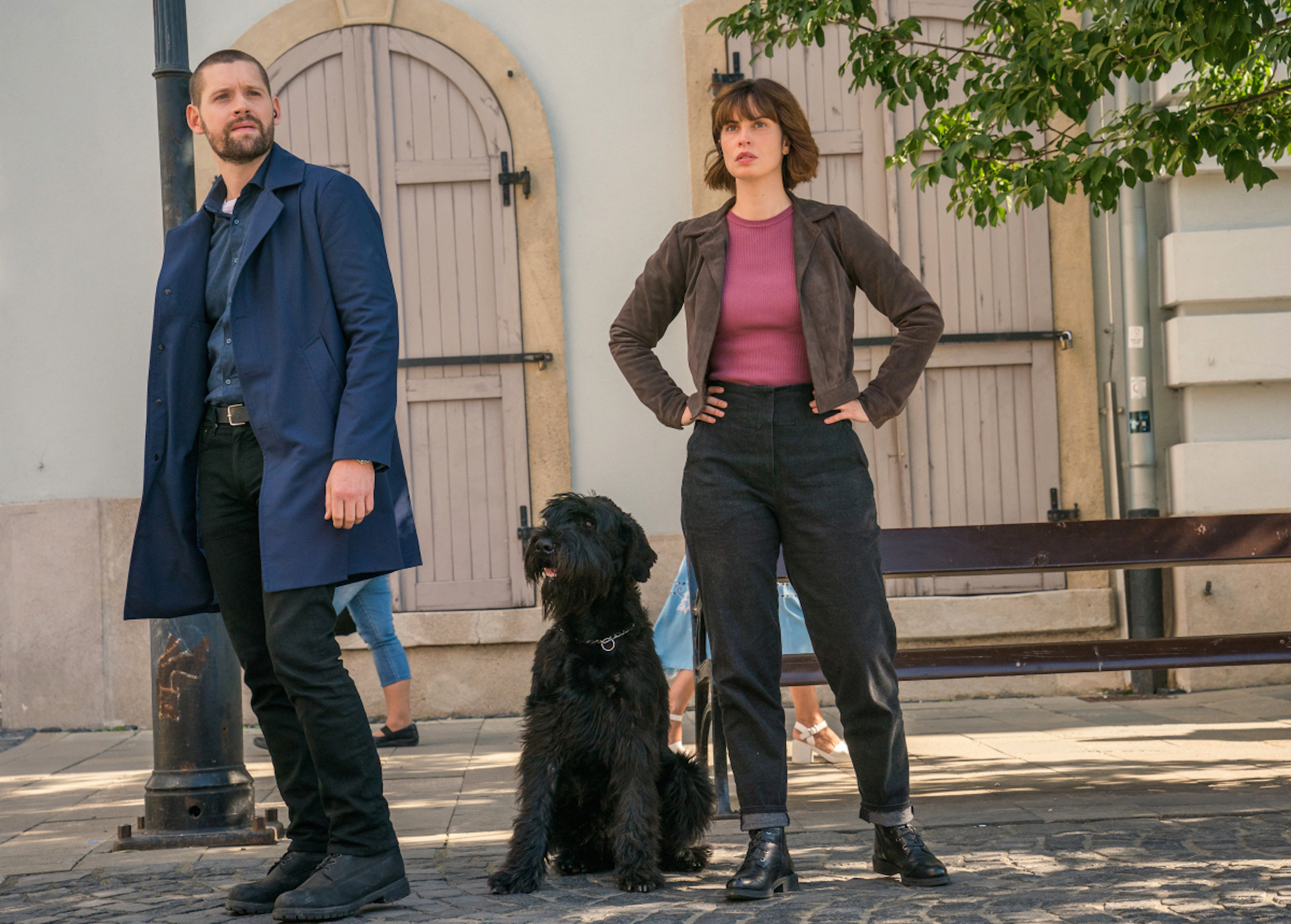 Luke Kleintank as Forrester, Tank, Heida Reed as Kellett in FBI International