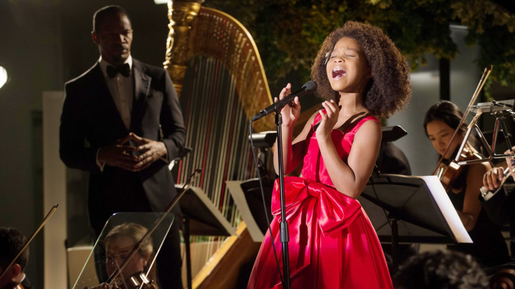 'Annie,' 2014 Film, Jamie Foxx as Will Stacks, Quvenzhané Wallis as Annie