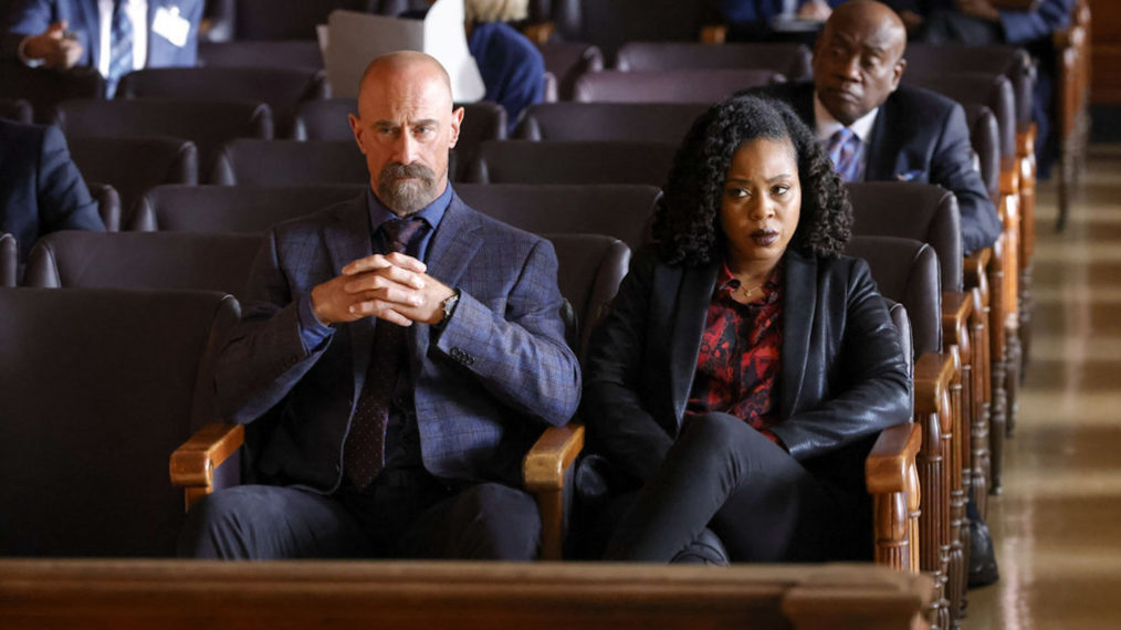 Christopher Meloni as Det. Elliot Stabler, Danielle Moné Truitt as Sgt. Ayanna Bell in Law & Order Organized Crime