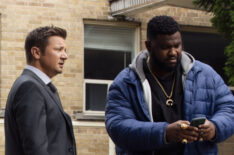 Jeremy Renner as Mike and Tobi Bamtefa as Bunny in Mayor of Kingstown