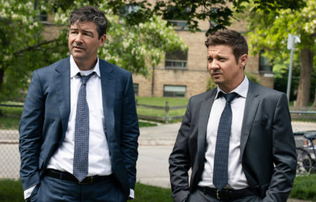 Kyle Chandler as Mitch, Jeremy Renner as Mike in Mayor of Kingstown