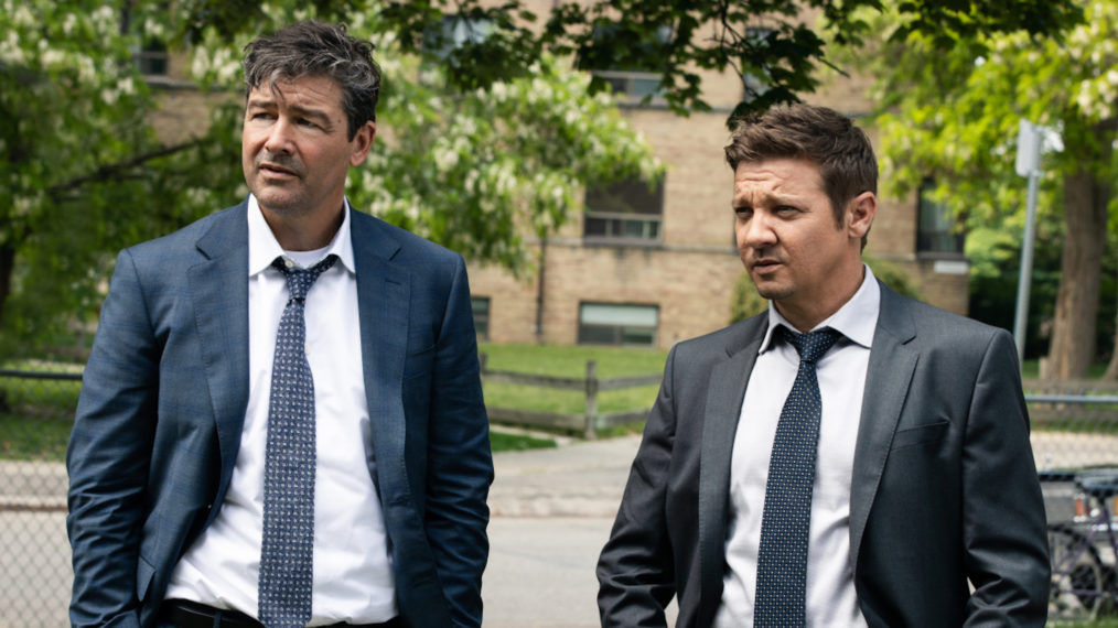 Kyle Chandler as Mitch, Jeremy Renner as Mike in Mayor of Kingstown