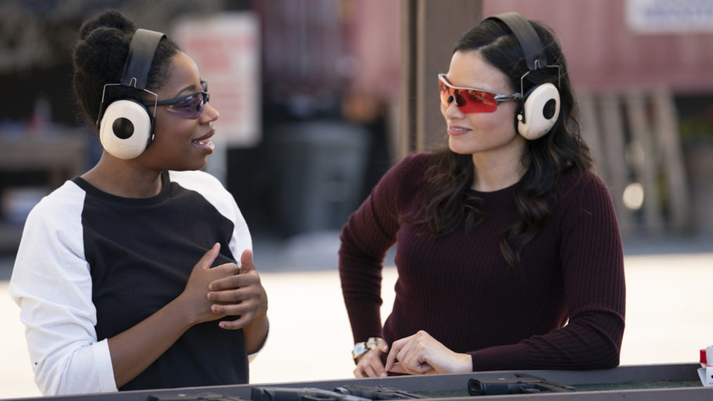 Diona Reasonover as Forensic Scientist Kasie Hines, Katrina Law as NCIS Special Agent Jessica Knight in NCIS