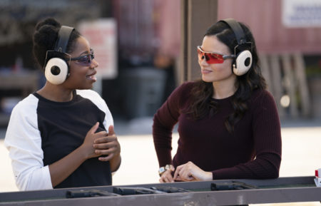 Diona Reasonover as Forensic Scientist Kasie Hines, Katrina Law as NCIS Special Agent Jessica Knight in NCIS