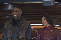 David Ajala as Book, Sonequa Martin Green as Burnham in Star Trek Discovery - 'Kobayashi Maru'