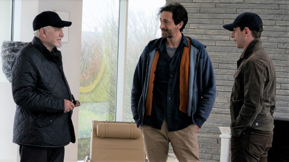 Succession Season 2 Episode 4 Brian Cox, Adrien Brody, and Jeremy Strong