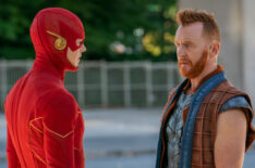 Grant Gustin as The Flash, Tony Curran as Despero in The Flash