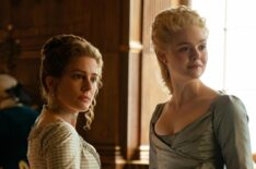 Phoebe Fox as Marial and Elle Fanning as Catherine in 'The Great'