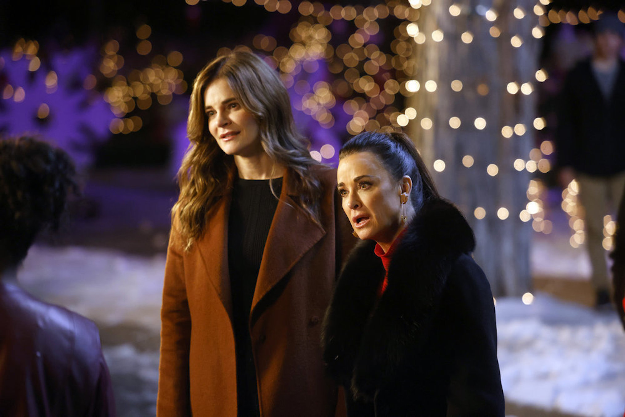 Betsy Brandt as Diana, Kyle Richards as Trish in The Housewives of the North Pole