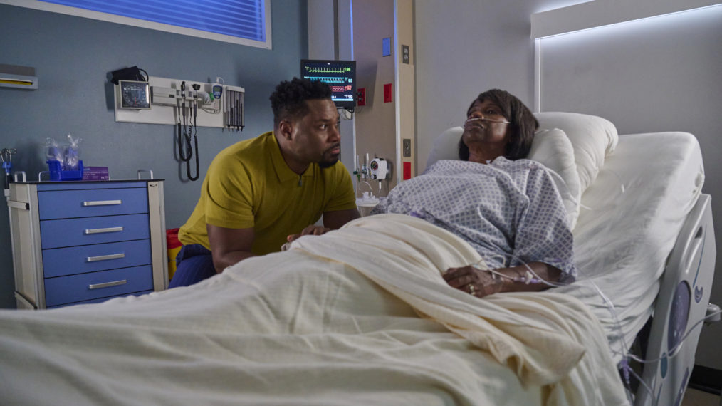 Malcolm-Jamal Warner as AJ, Summer Selby as Carol in The Resident