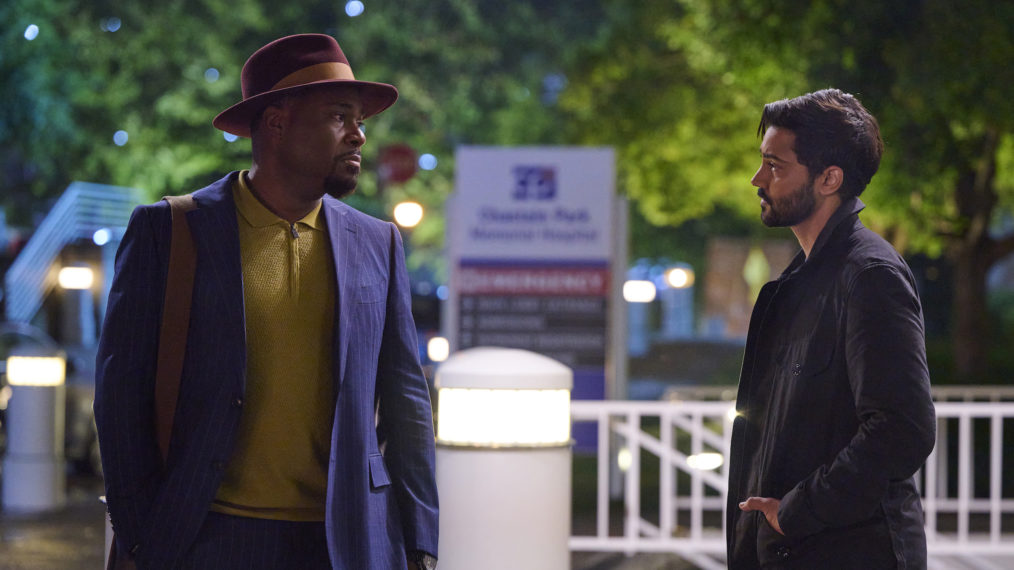 Malcolm-Jamal Warner as AJ, Manish Dayal as Devon in The Resident