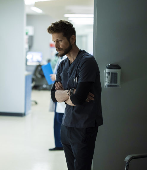 Matt Czuchry as Conrad Hawkins in The Resident