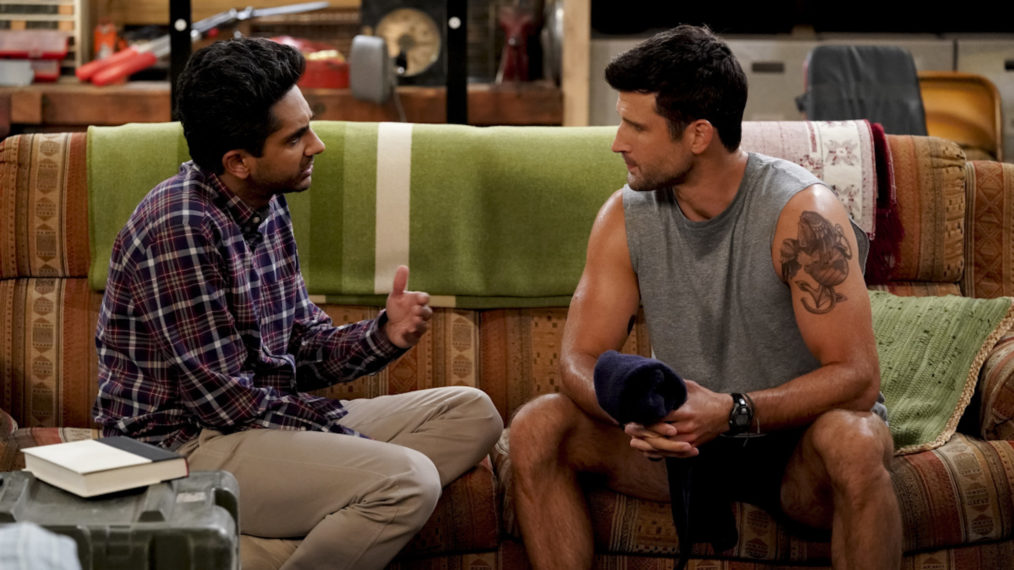 Adhir Kalyan as Al, Parker Young as Riley in United States of Al