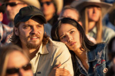 Luke Grimes as Kayce, Kelsey Asbille as Monicas in Yellowstone