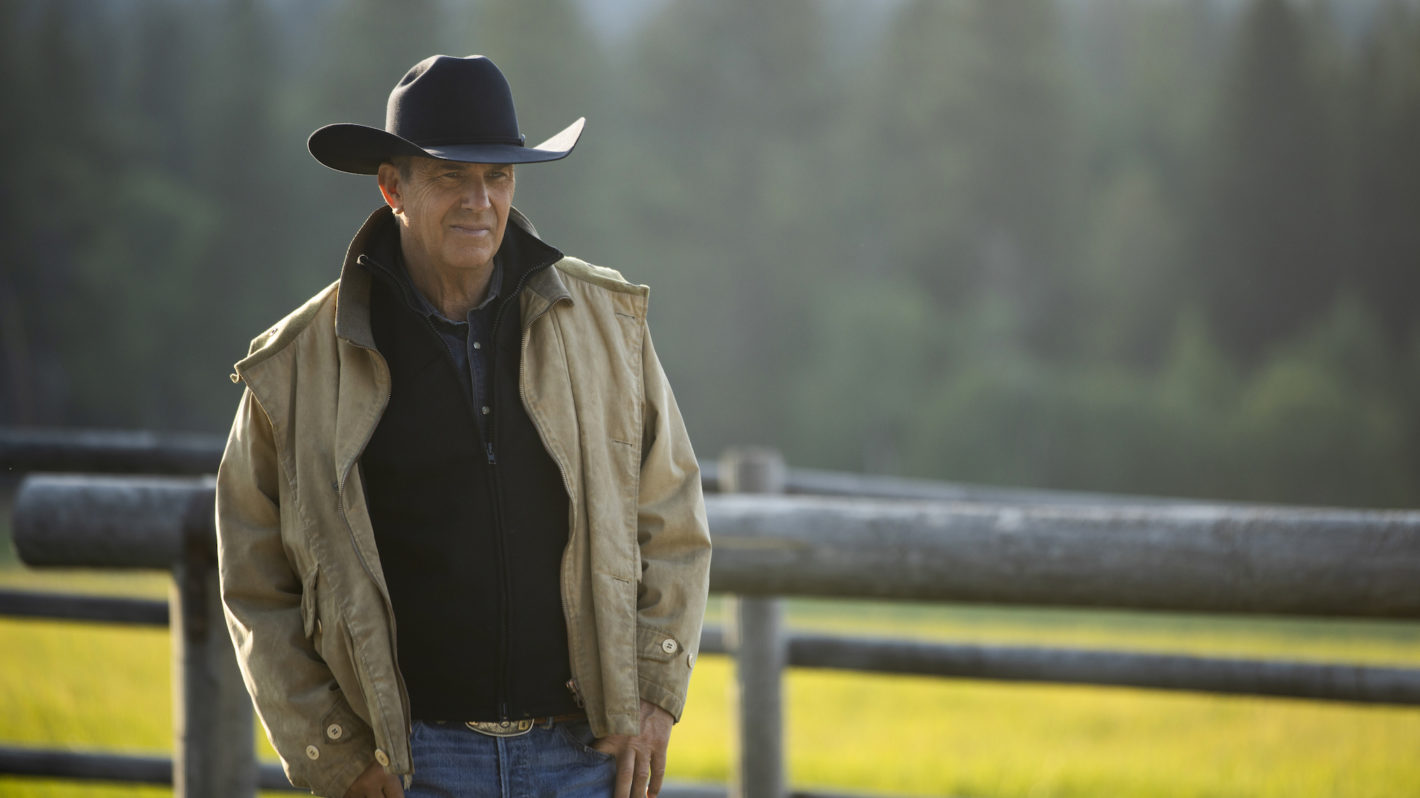 Kevin Costner as John in Yellowstone. 