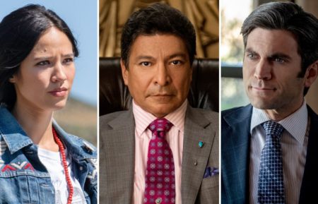 Kelsey Asbille, Gil Birmingham, Wes Bentley in Yellowstone