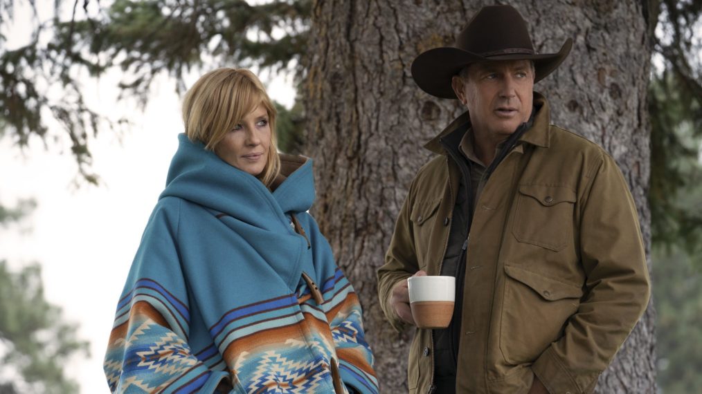 Kelly Reilly as Beth, Kevin Costner as John in Yellowstone