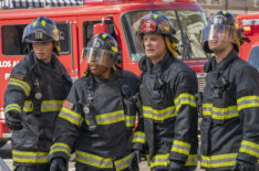 Oliver Stark, Aisha Hinds, Peter Krause, Ryan Guzman in 9-1-1 - 'Past is Prologue'