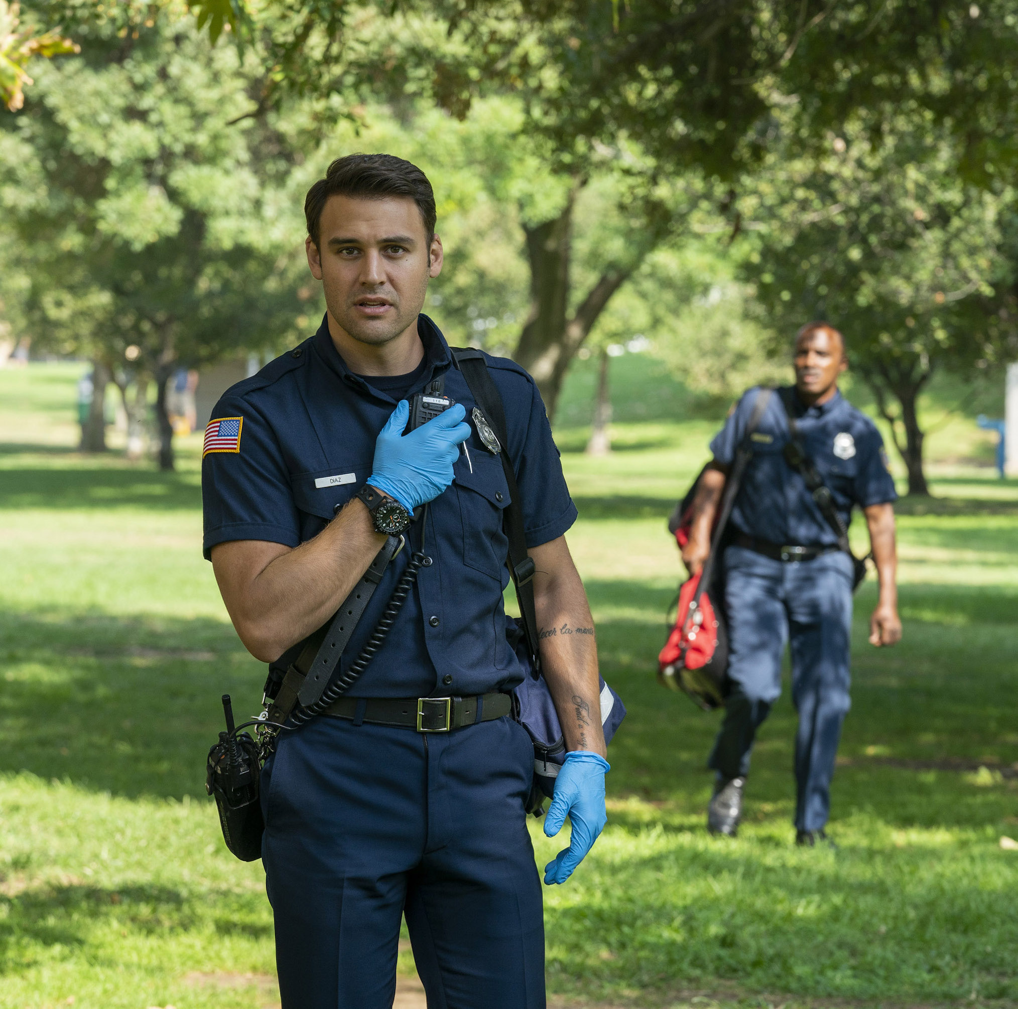 Ryan Guzman as Eddie Diaz in 9-1-1 - 'Peer Pressure'