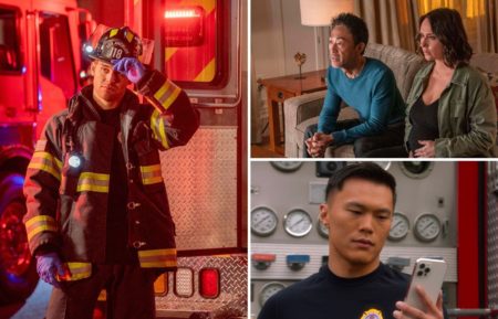 Ryan Guzman, Kenneth Choi, Jennifer Love Hewitt, John Harlan Kim in 9-1-1