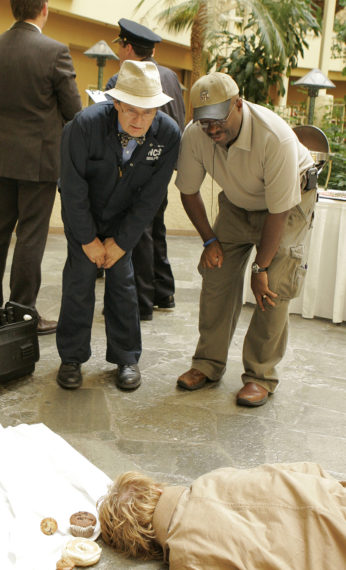 NCIS with Technical Advisor Leon Carroll and actor David McCallum