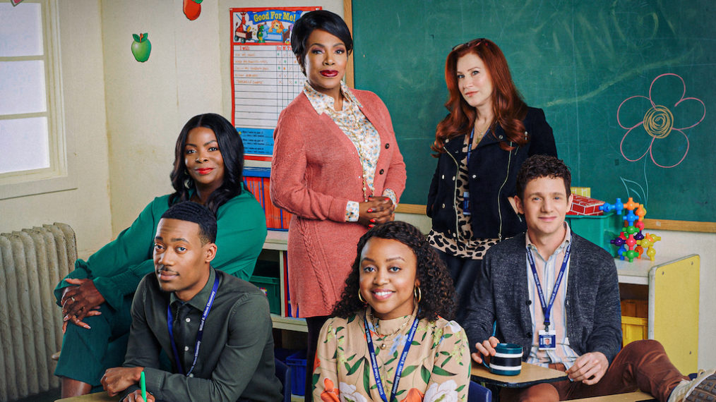 'Abbott Elementary,' ABC, Tyler James Williams as Gregory, Janelle James as Ava, Quinta Brunson as Janine, Sheryl Lee Ralph as Barbara, Chris Perfetti as Jacob, and Lisa Ann Walter as Melissa