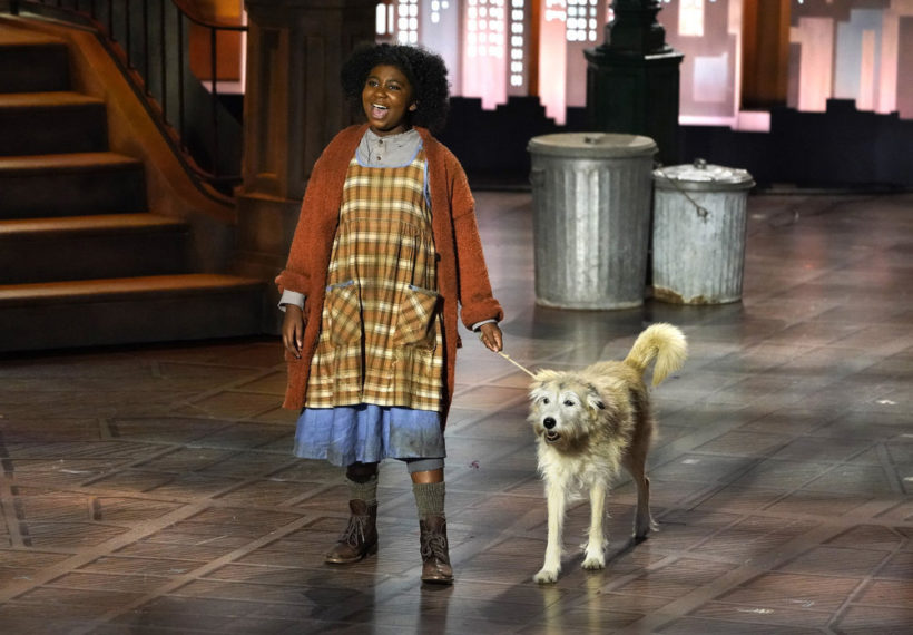 Celina Smith and Sandy in Annie Live!