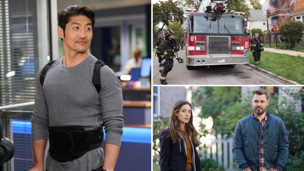 Brian Tee in Med, Brett Dalton in Fire, Marina Squerciati and Patrick John Flueger in PD