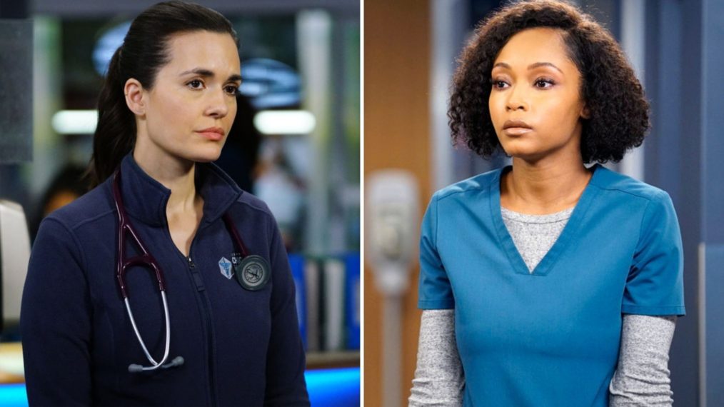 Torrey DeVitto as Natalie, Yaya DaCosta as April in Chicago Med